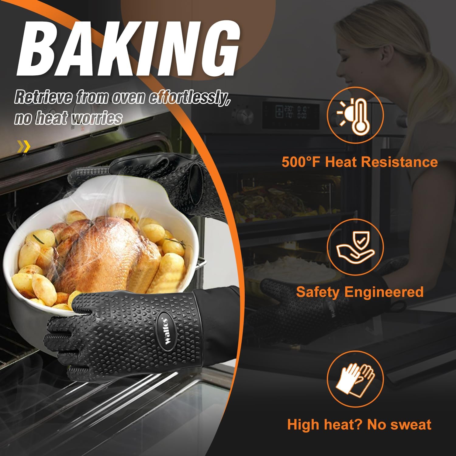 Heat Resistant Silicone BBQ Gl - Heat Resistant Glove reseña y precio