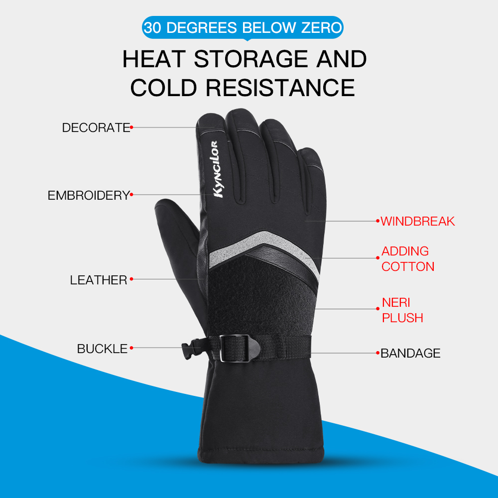 Winter Outdoor Cycling Ski Mou - Ski Glove Waterproof reseña y precio