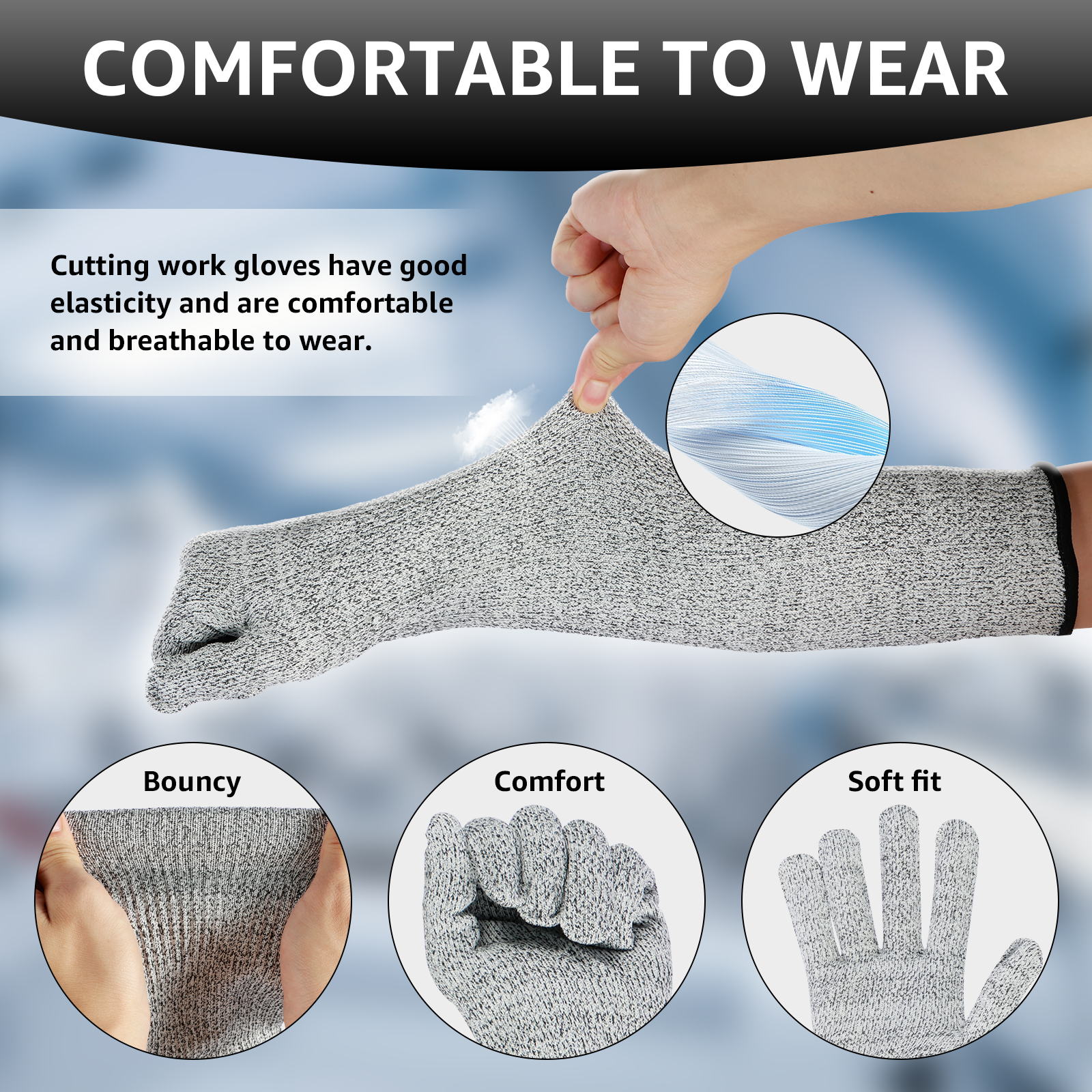 Breathable HPPE Cut Resistant  - Cut Resistant Glove reseña y precio