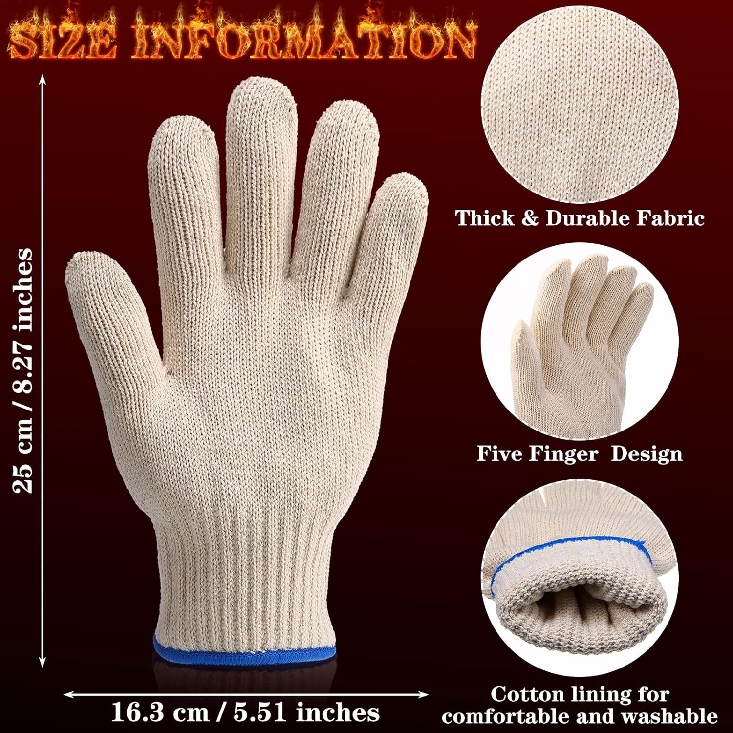 4 Pairs Heat Resistant Gloves, - Heat Resistant Glove reseña y precio