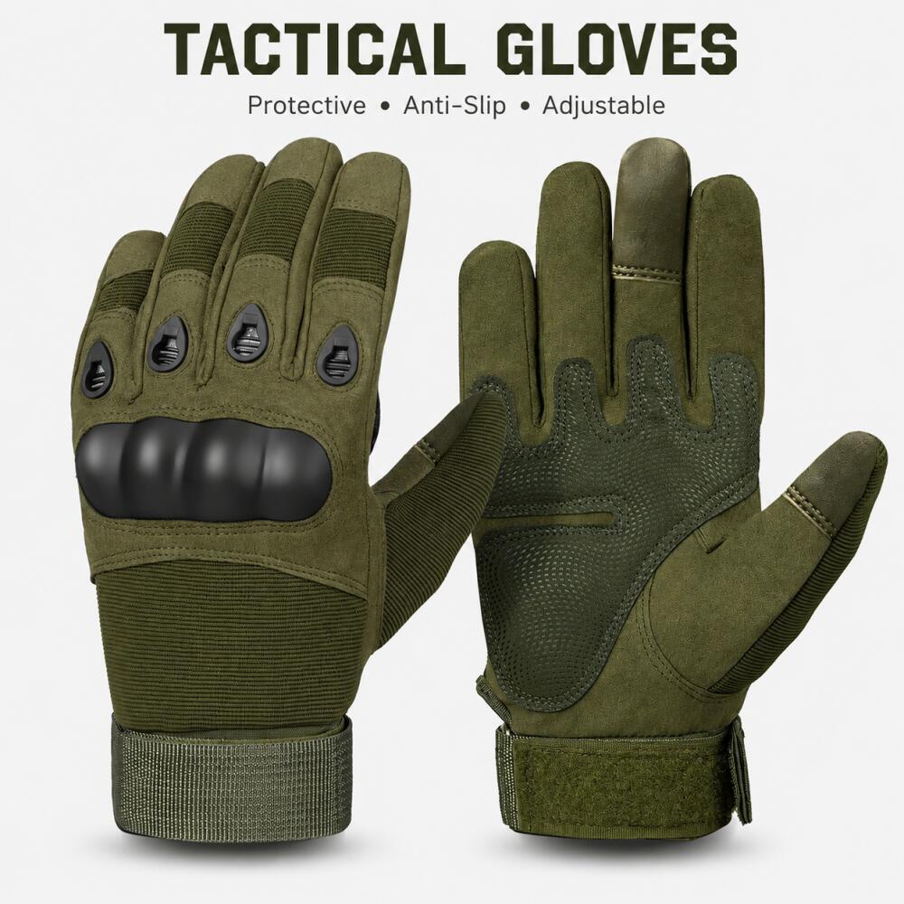 Full Finger Tactical Gloves wi - Motorcycle Glove Knuckle reseña y precio