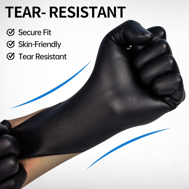 100PCS Black Nitrile Gloves Di - Latex Disposable Glove reseña y precio