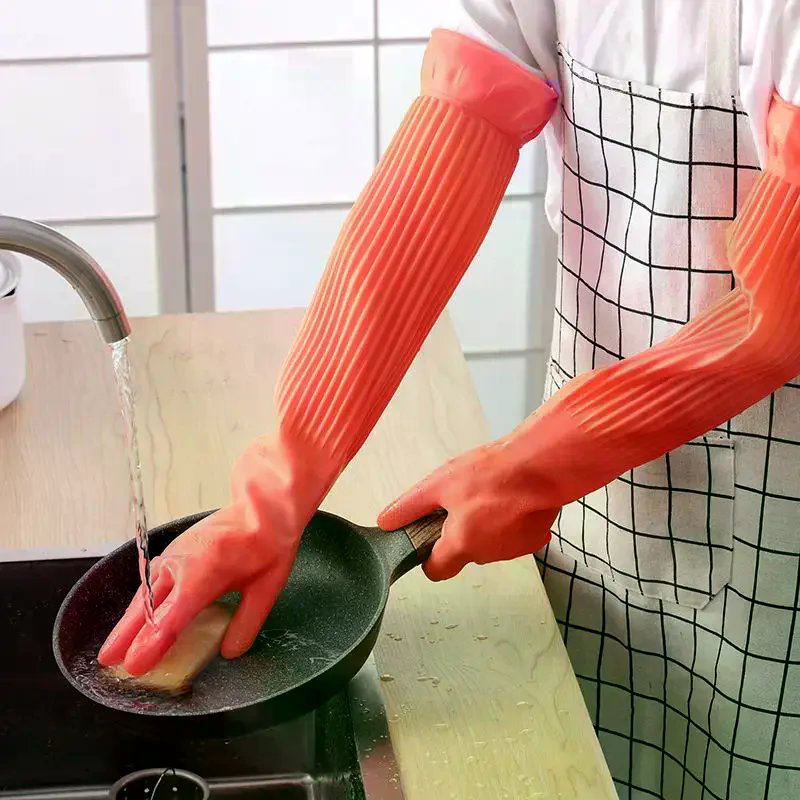 Long Reusable Rubber Dishwashi - Dish Glove Rubber reseña y precio