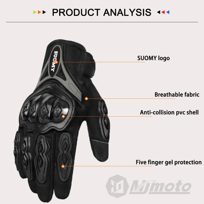 SUOMY Summer Touchscreen Motor - Motorcycle Glove Knuckle reseña y precio