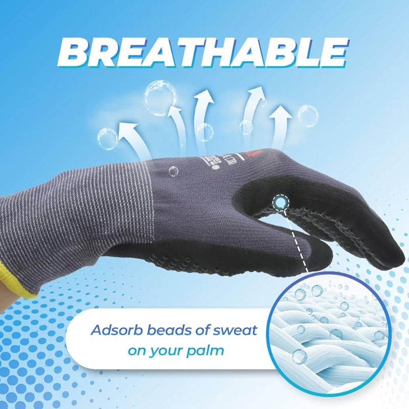 Micro-Foam Nitrile Coated Safe - Nitrile Mechanic Glove reseña y precio