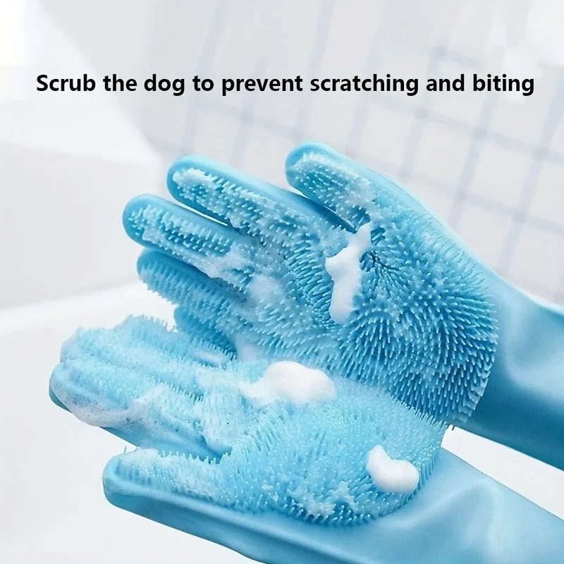 Pet Grooming Cleaning Gloves D - Rubber Glove Cleaning reseña y precio