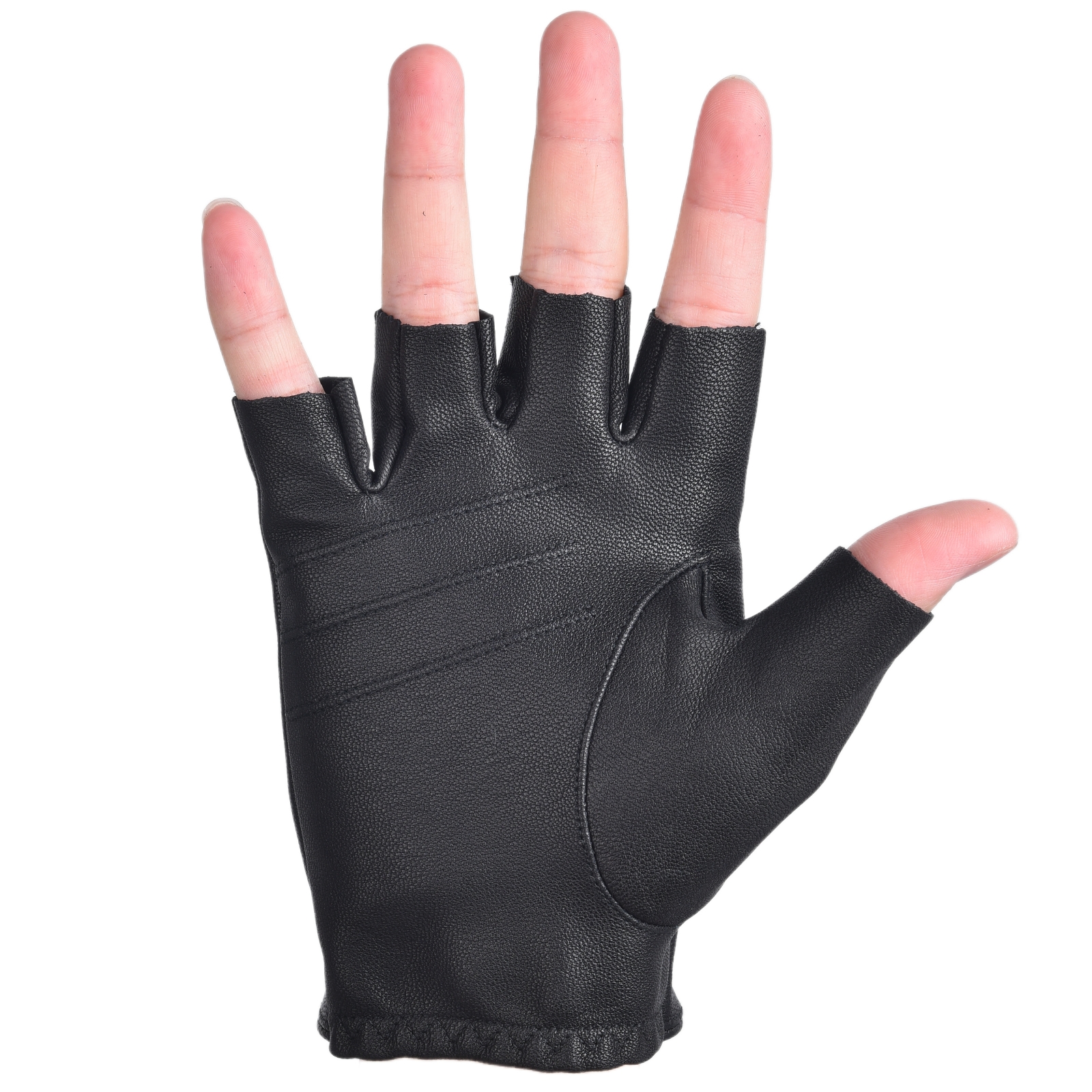 Mens Fingerless Gloves Half Fi - Leather Driving Glove reseña y precio