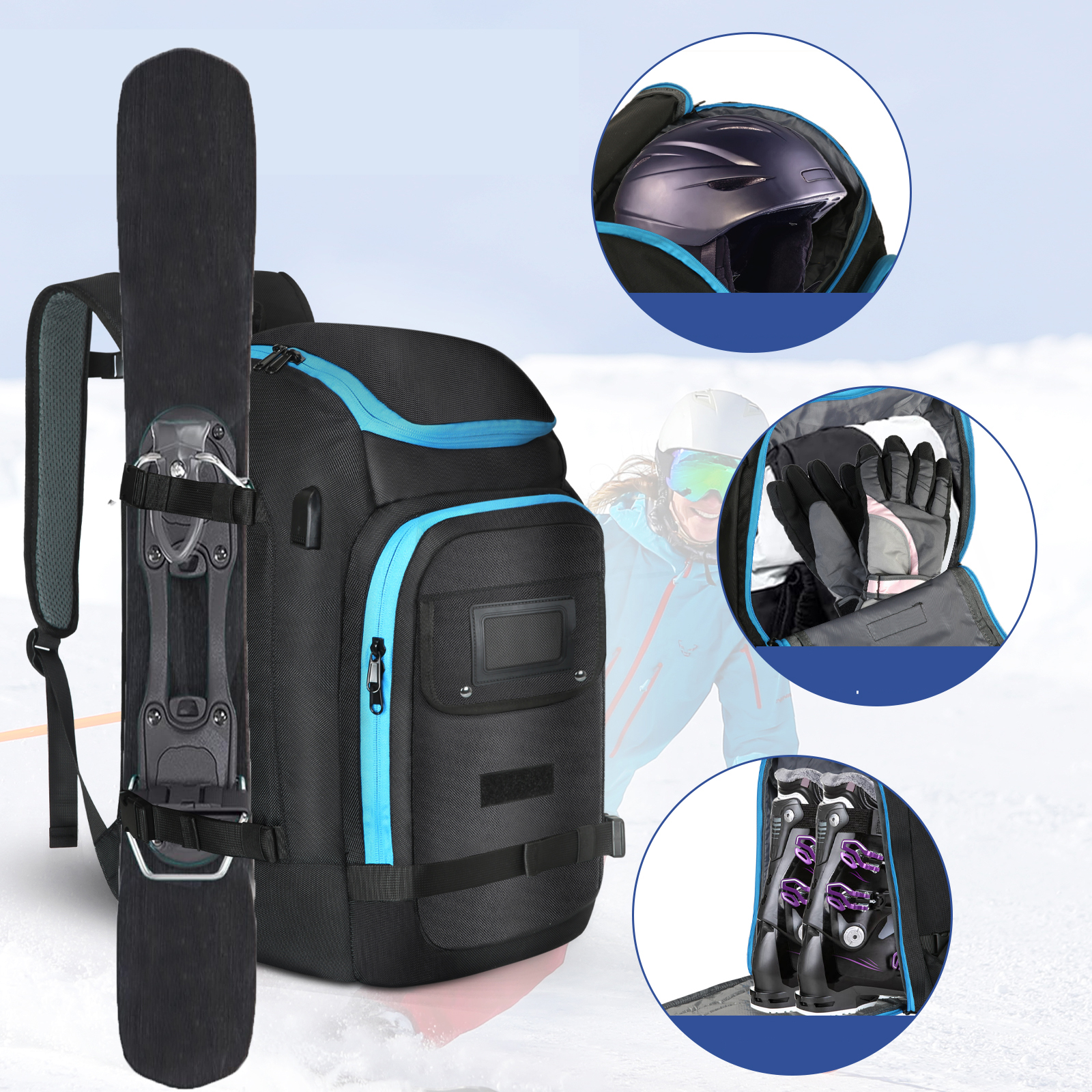Ski Boots Bag Outdoor Skiing C - Ski Glove Waterproof reseña y precio