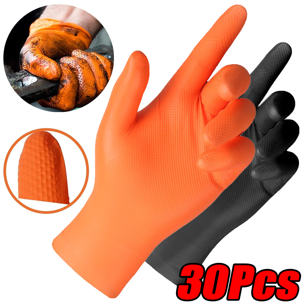 30/10Pcs Thick 8mil Nitrile Gl - Nitrile Mechanic Glove reseña y precio